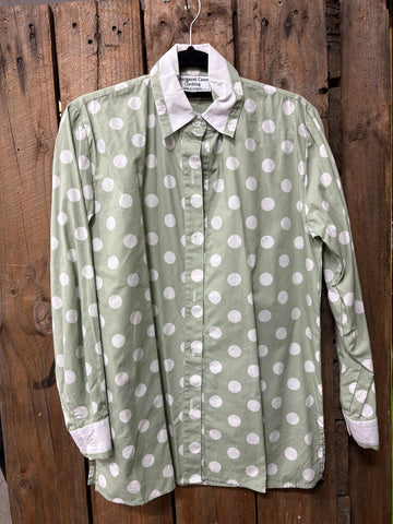 PreLoved- Margaret Cane Green Poka Dot