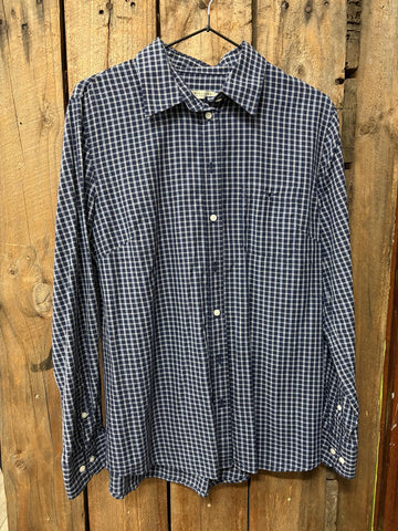 PreLoved- RM Williams Dark Blue Check Long Sleeve Shirt 12