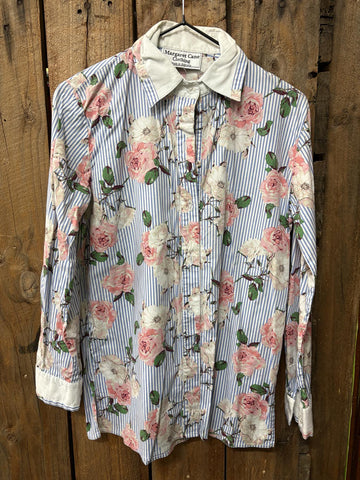 PreLoved - Margaret Cane Blue Striped Floral