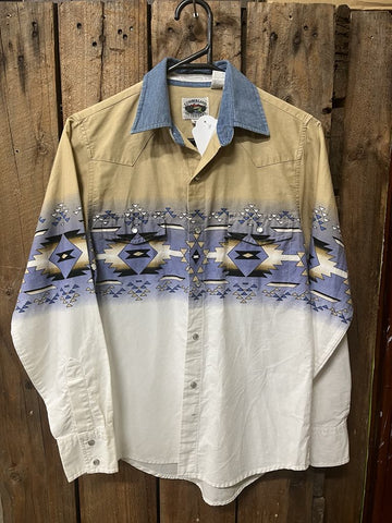 PreLoved Boys Western Print Button Up