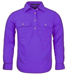 Kids - Pilbara UPF50+ Work Shirts - Closed Front - Kids