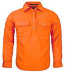 Kids - Pilbara UPF50+ Work Shirts - Closed Front - Kids