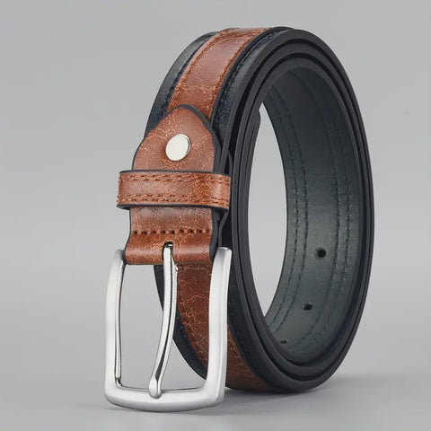 Men's Casual Two Tone PU Leather Belt