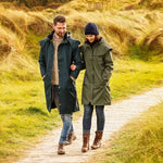 Men's Stockmans Full Length Waterproof Rain Coat - Night Blue