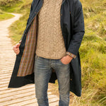Men's Stockmans Full Length Waterproof Rain Coat - Night Blue