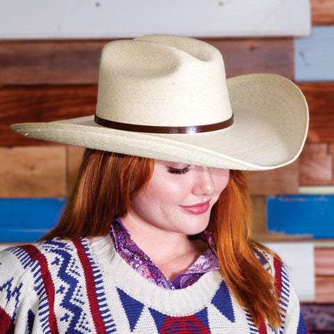 Western Flexible Palm Leaf Hat - Natural