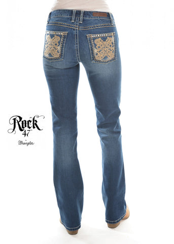 Wrangler - Womens Sits Above Hip Jean - 34 Leg - Indigo