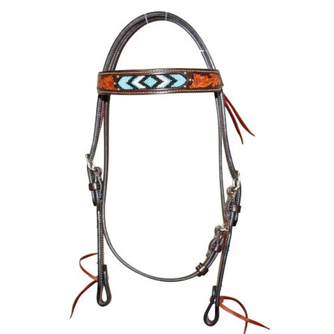 Fort Worth - Turquoise Beaded Headstall - FULL